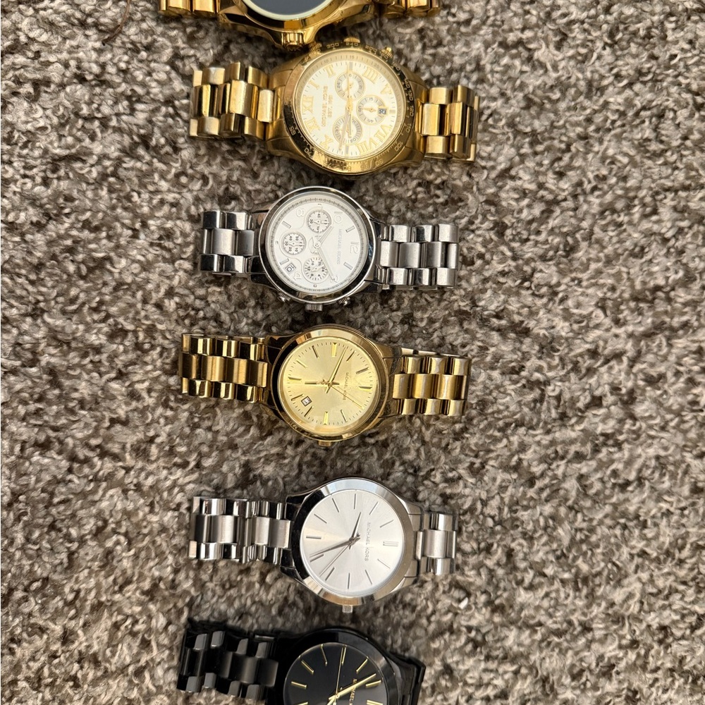 Gold and Silver Stainless Steel Dress Watches - Mixed Styles